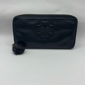 Tory Burch Black Zip-Around Wallet